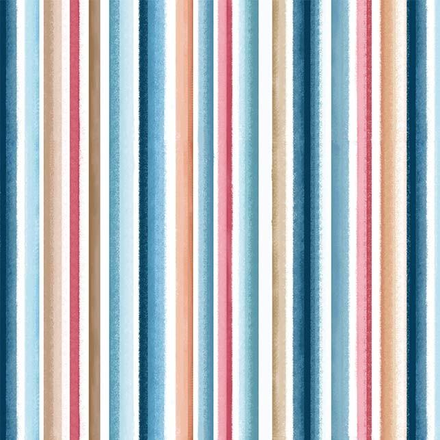 MM By The Sea Lighthouse Stripe CX9105-CREM - Cotton Fabric