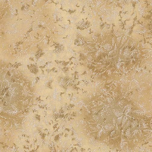 MM Fairy Frost Metallic Ginger CM0376-GING Tan - Cotton Fabric