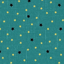 MM Happy Camper - Blinking Stars - CX11014-TEAL-D - Cotton Fabric