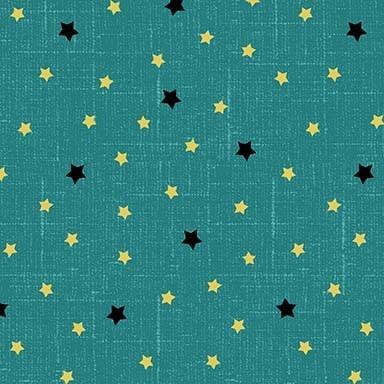 MM Happy Camper - Blinking Stars - CX11014-TEAL-D - Cotton Fabric