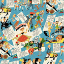 MM Kitschy Cocktails - CX4414-BLUE-D - Cotton Fabric