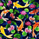MM Koi Pond - Koi Habitat DCX10595-NAVY - Cotton Fabric