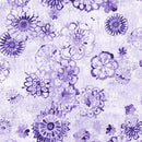 MM Mirage CX9237-PURP Purple Floral - Cotton Fabric