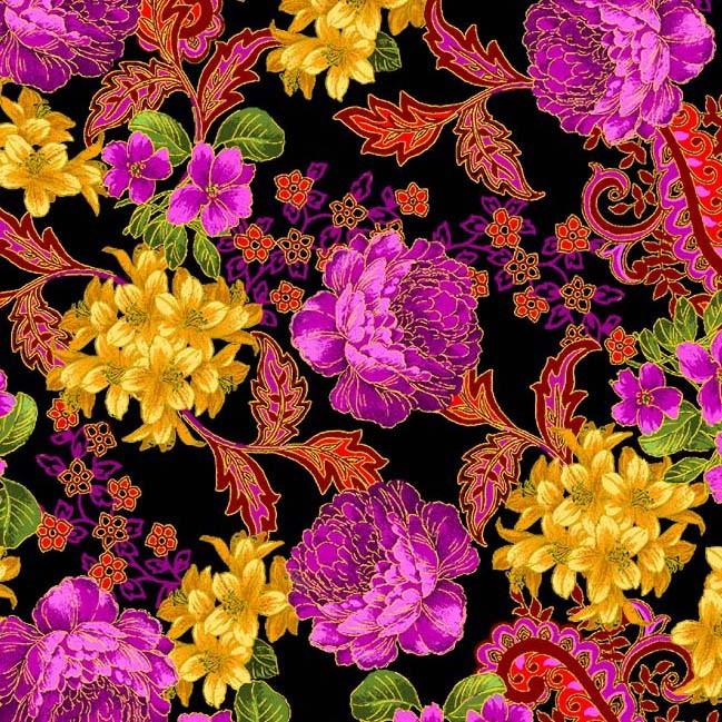 MM Opulent Floral DM10572-RED - Cotton Fabric