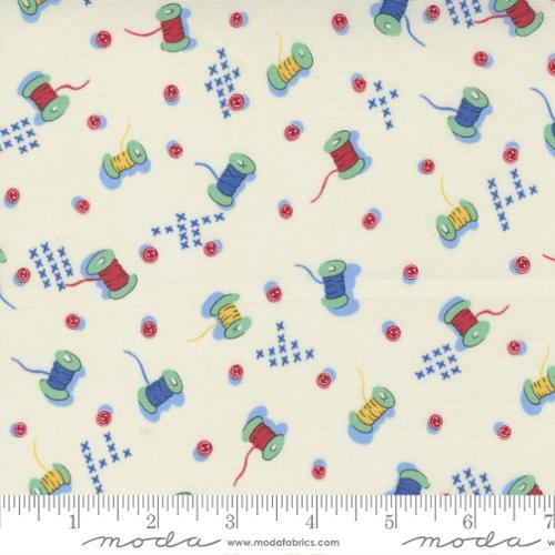 MODA 30's Playtime 33632-11 Eggshell Primary - Cotton Fabric