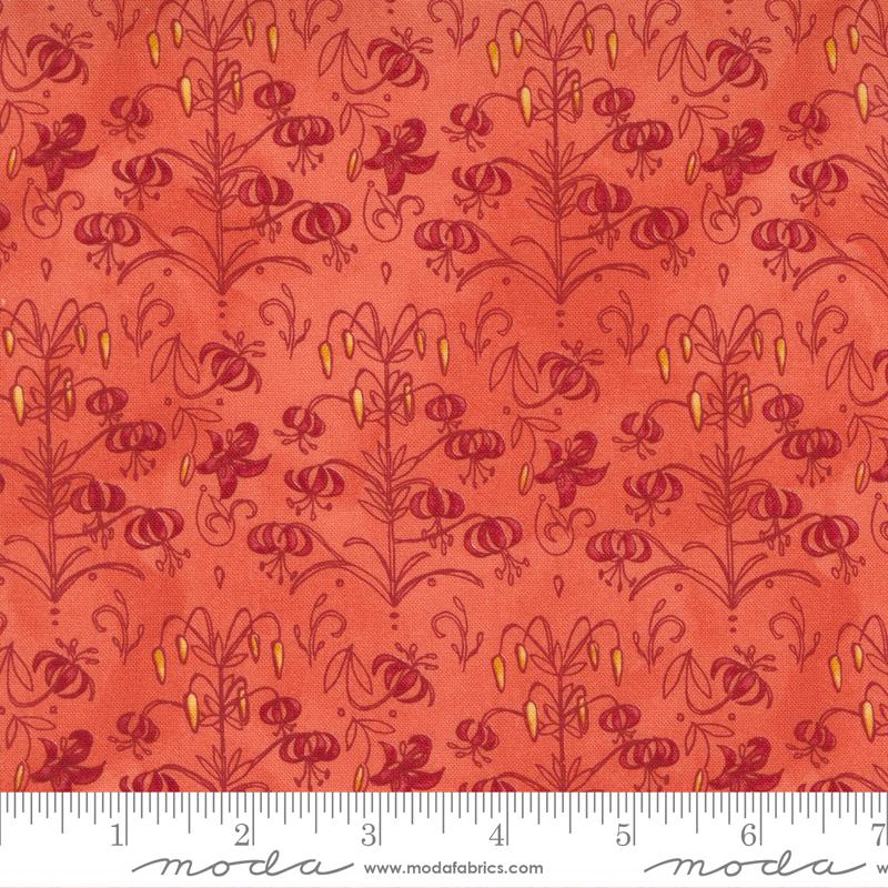 MODA Carolina Lilies 48703-13 Coral - Cotton Fabric