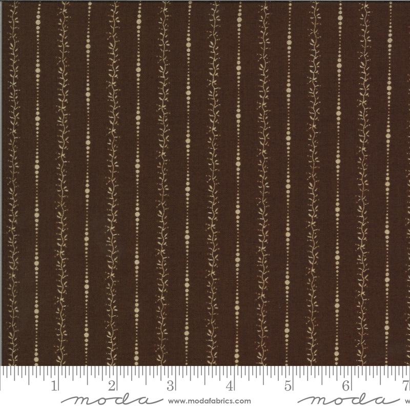 MODA Elinores Endeavor 31617-19 Chocolate - Cotton Fabric