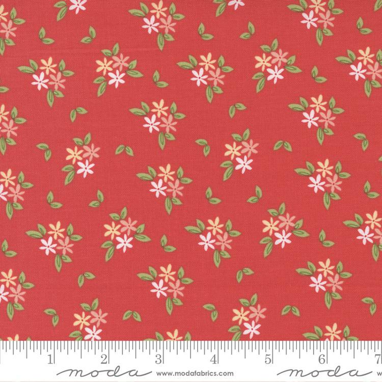 MODA Emma Daisies 37632-13 Geranium - Cotton Fabric