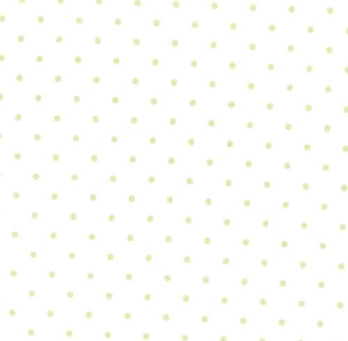 MODA Essential Dots 8654-63 White Spring Green  - Cotton Fabric