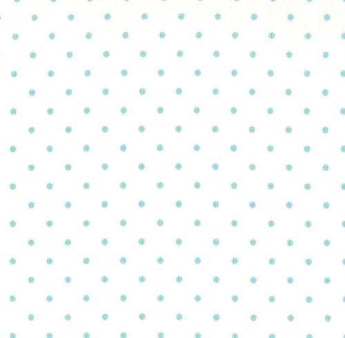 MODA Essential Dots 8654-65 White Teal - Cotton Fabric