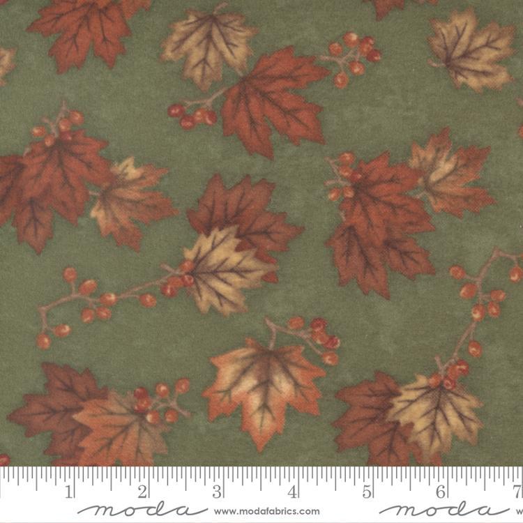 MODA Fall Melody Flannel 6902-12F Olive - Cotton Flannel Fabric