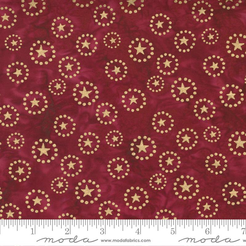 MODA Felicity Metallic - 27311-182M Burgundy - Fabric