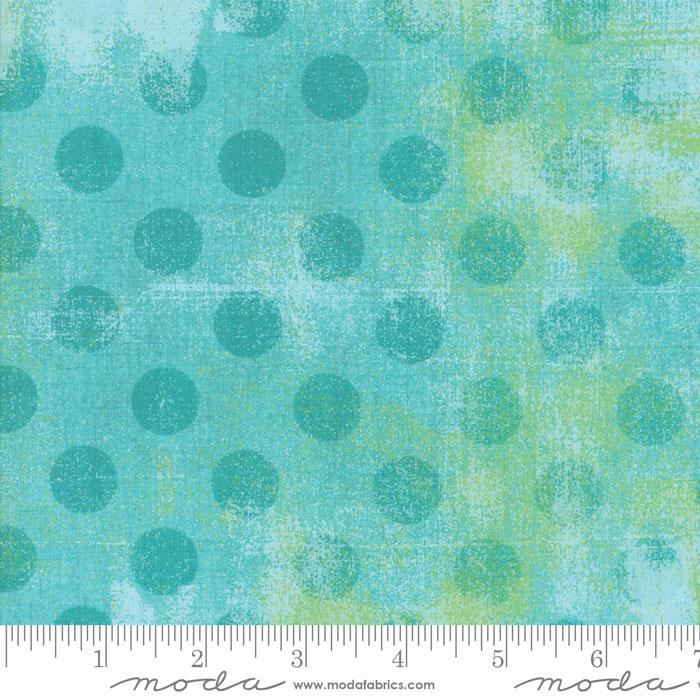 MODA Grunge Hits The Spot Pool 30149-30 Aqua - Cotton Fabric