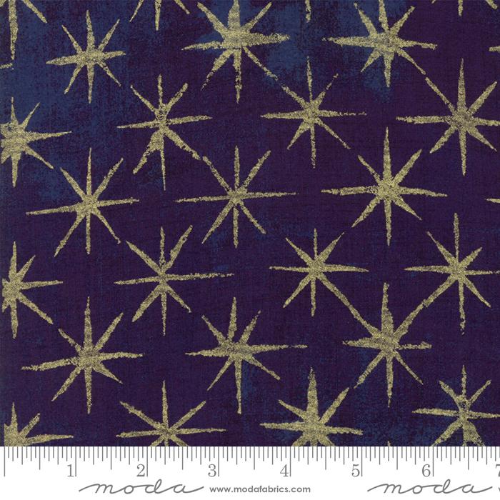 MODA Grunge Seeing Stars Eggplant 30148-32M - Cotton Fabric