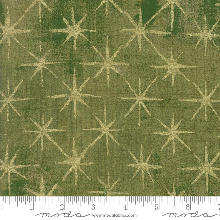 MODA Grunge Seeing Stars Vert 30148-46M - Cotton Fabric