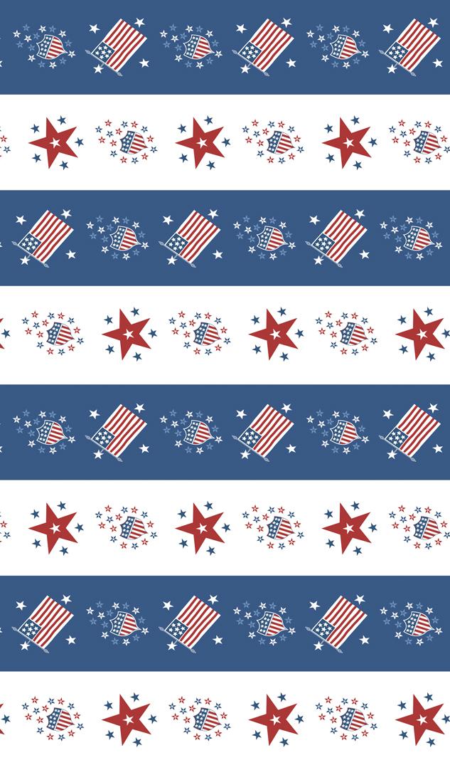 MODA Harbor Springs Flag Star Bunting 14909-13 - Cotton Fabric