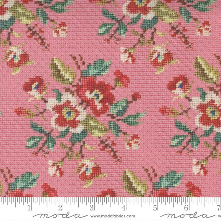 MODA Leather Lace Amazing Grace 7402-12 Pink - Cotton Fabric