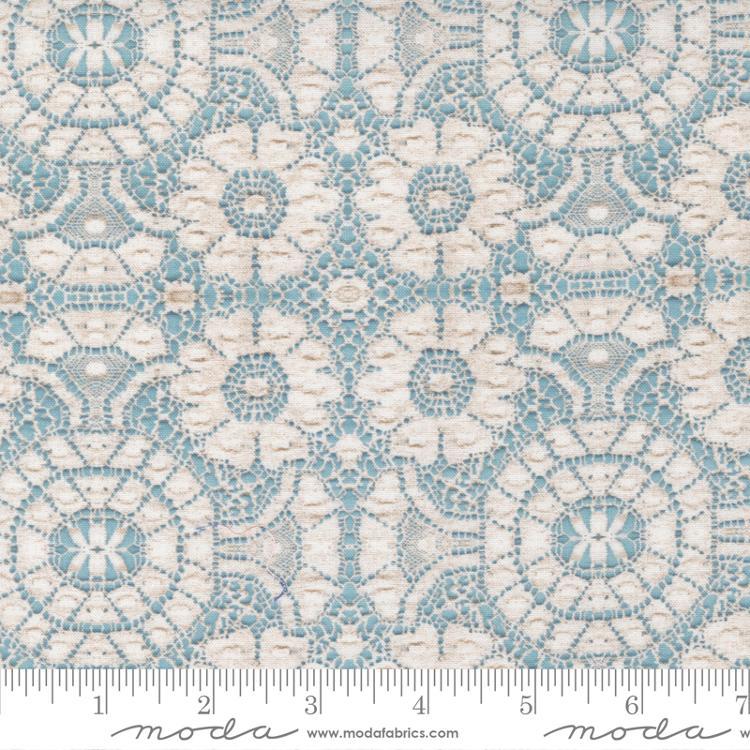 MODA Leather Lace Amazing Grace 7404-16 Light Blue - Cotton Fabric