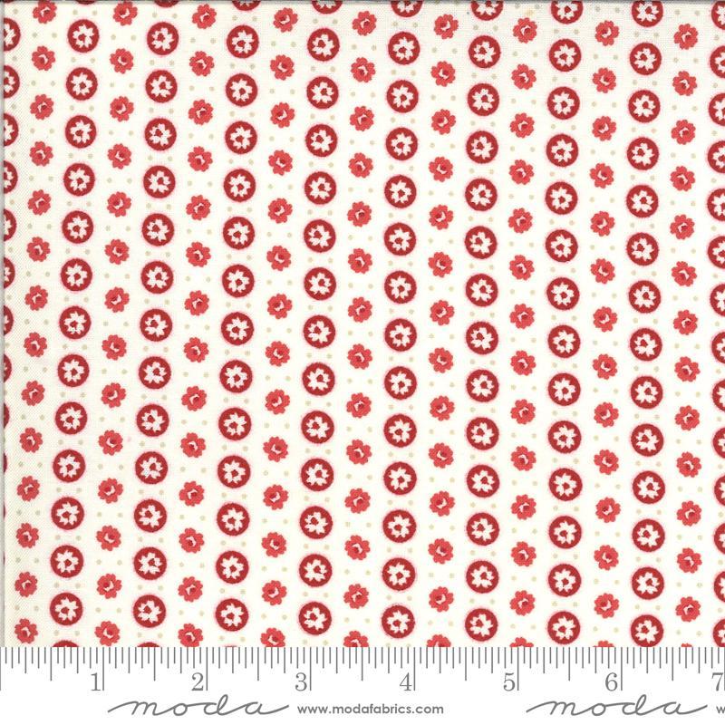 MODA Roselyn 14913-16 Ivory Red - Cotton Fabric