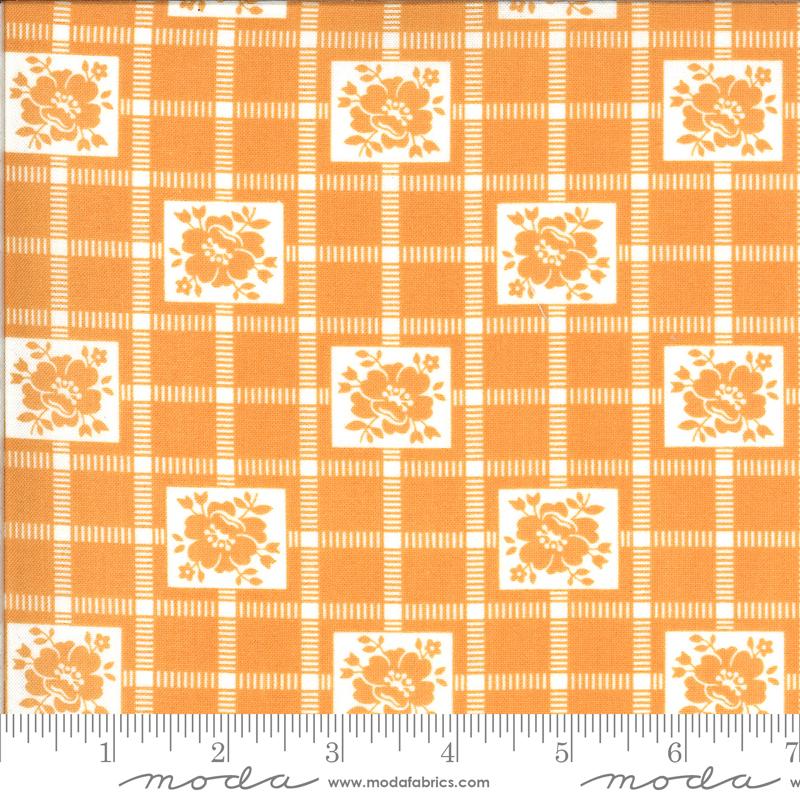 MODA Shine On Check 55212-19 Nectarine - Cotton Fabric