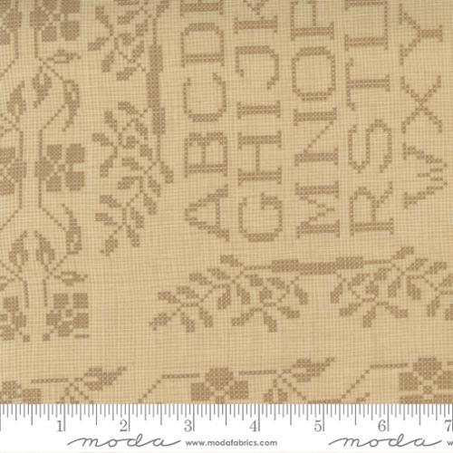 MODA Threads That Bind Panel 28002-11 Parchment - Cotton Fabric