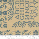 MODA Threads That Bind Panel 28002-21 Parchment Indigo - Cotton Fabric