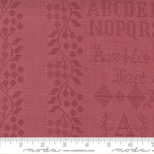 MODA Threads That Bind Panel 28003-26 Rose - Cotton Fabric