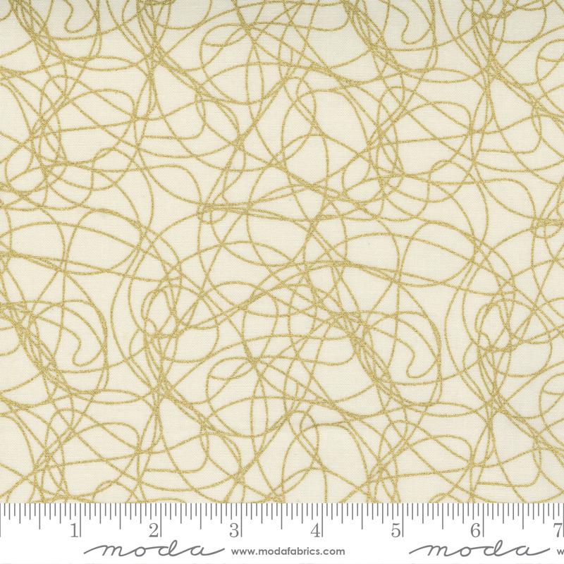 MODA Whispers Metallic - 33560-13MG Cream Gold - Fabric