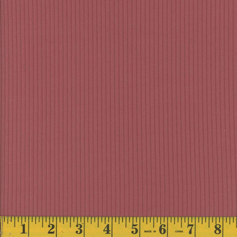 MOOK DTY Brushed Ribbed Knit Solid 129236 Rosewood - Dress & Apparel Fabric