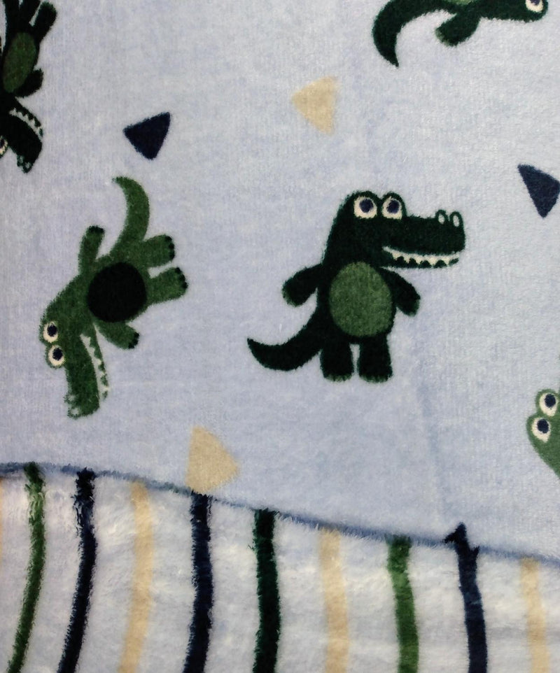 MOOK Fleece Flannel 2 Sided - 123029 Alligator Blue - Poly Fabric