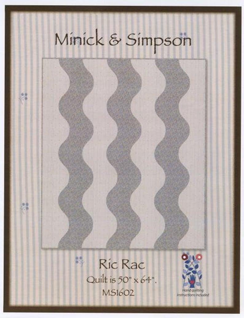 Minick & Simpson Ric Rac Quilt Pattern 50 x 64 - MS-1602G