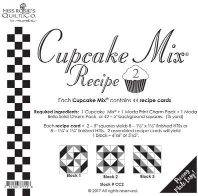 Miss Rosie's Quilt Co. Cupcake Mix Recipe 2 - CC2