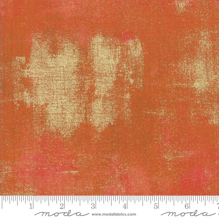 Moda Grunge Metallic Pumpkin 30150-285M - Cotton Fabric
