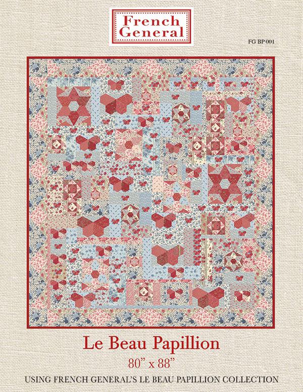 French General Le Beau Papillon  FG-BP001G Quilt Pattern