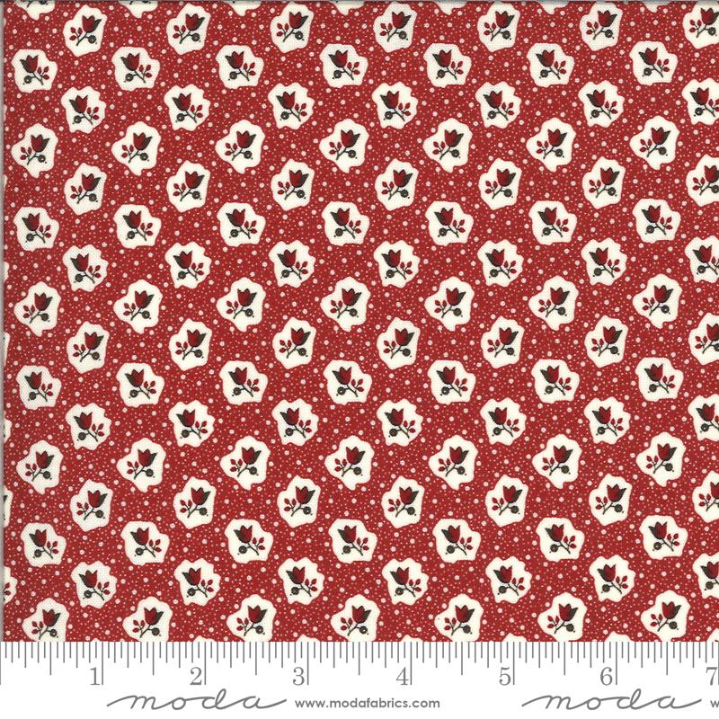 Moda Redwork Gatherings 49119-12 - Cotton Fabric