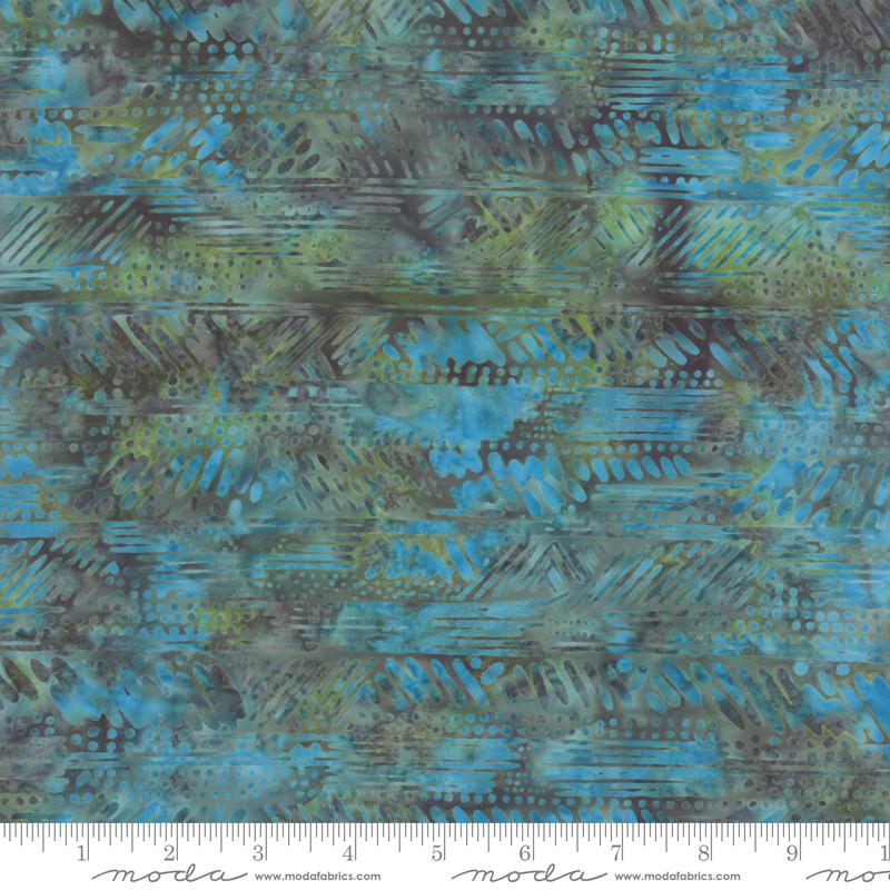 Moda Splendor Batiks Herringbone 4354-19 Lake - Cotton Fabric