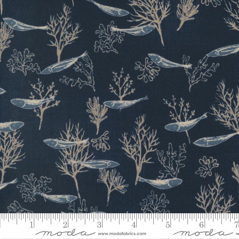 Moda To The Sea 16932-12 Dark Ocean - Cotton Fabric