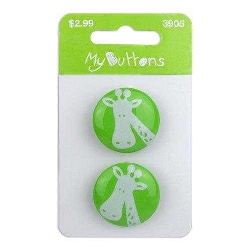 My Buttons Green Giraffe - 3905