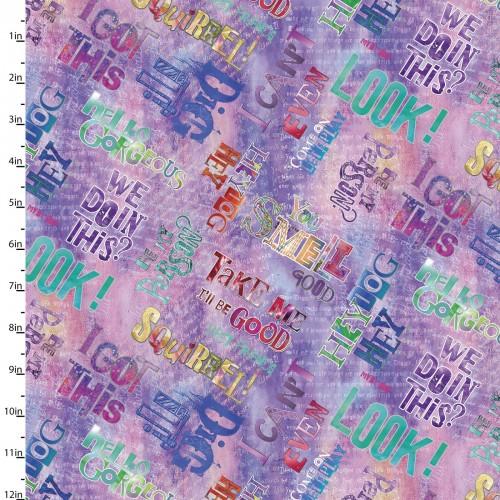 NCI Good Dogs Too - 14852-PURP - Cotton Fabric