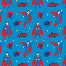 NCI Justice League Jr Superman 23421468-02 Aqua - Cotton Fabric