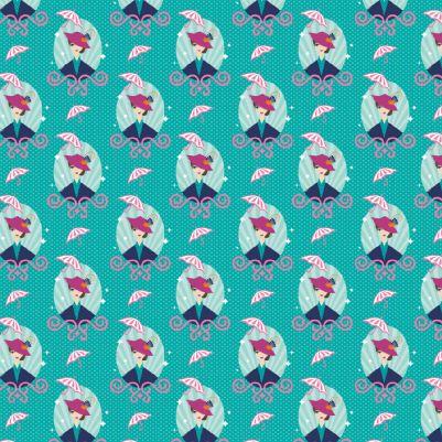 NCI Marry Poppins II 85460206-02 Turquoise - Cotton Fabric
