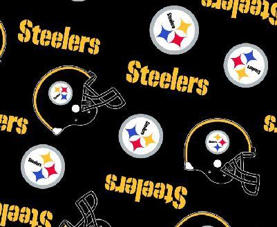 NCI  NFL Pittsburgh Steelers Fleece - 6320-D Black - Polyester Fleece