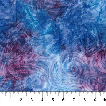 NCT Color Me Banyan Swirls Batik 80755-47 Periwinkle - Cotton Fabric