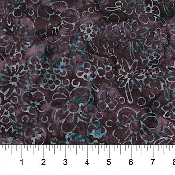 NCT Modern Geometry Burgundy Wine Batiks - Cotton Batik Fabric
