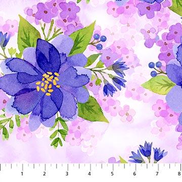 NCT Pressed Flowers 24647-81 Lavender - Cotton Fabric