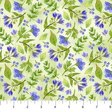 NCT Pressed Flowers 24651-72 Green - Cotton Fabric