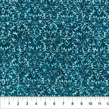 NCT Roundabout 80811-63 Teal - Cotton Batik Fabric