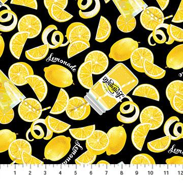 NCT Smokin' Hot - 24806-99 Black/Yellow - Cotton Fabric