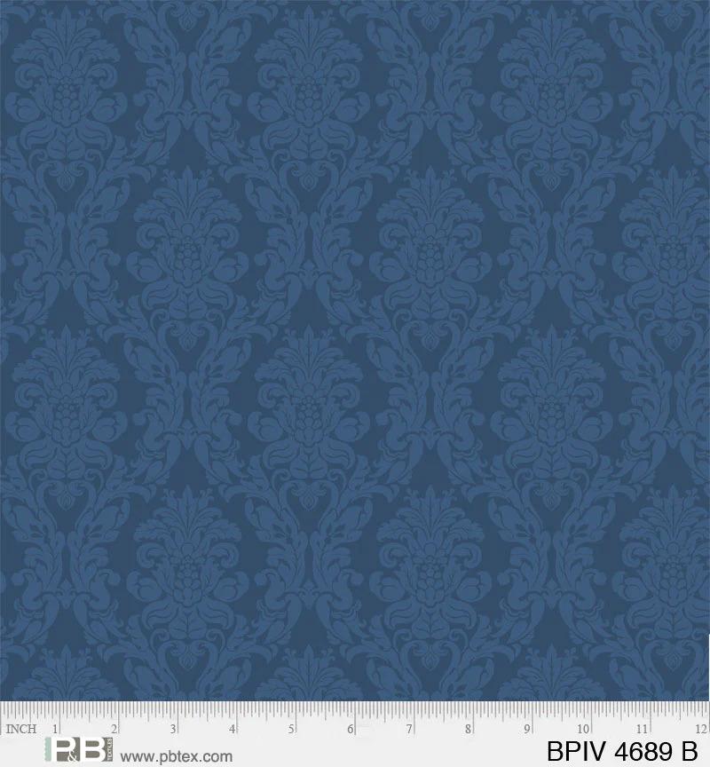 PB Belles Pivoines - 4689-B Blue - Cotton Fabric