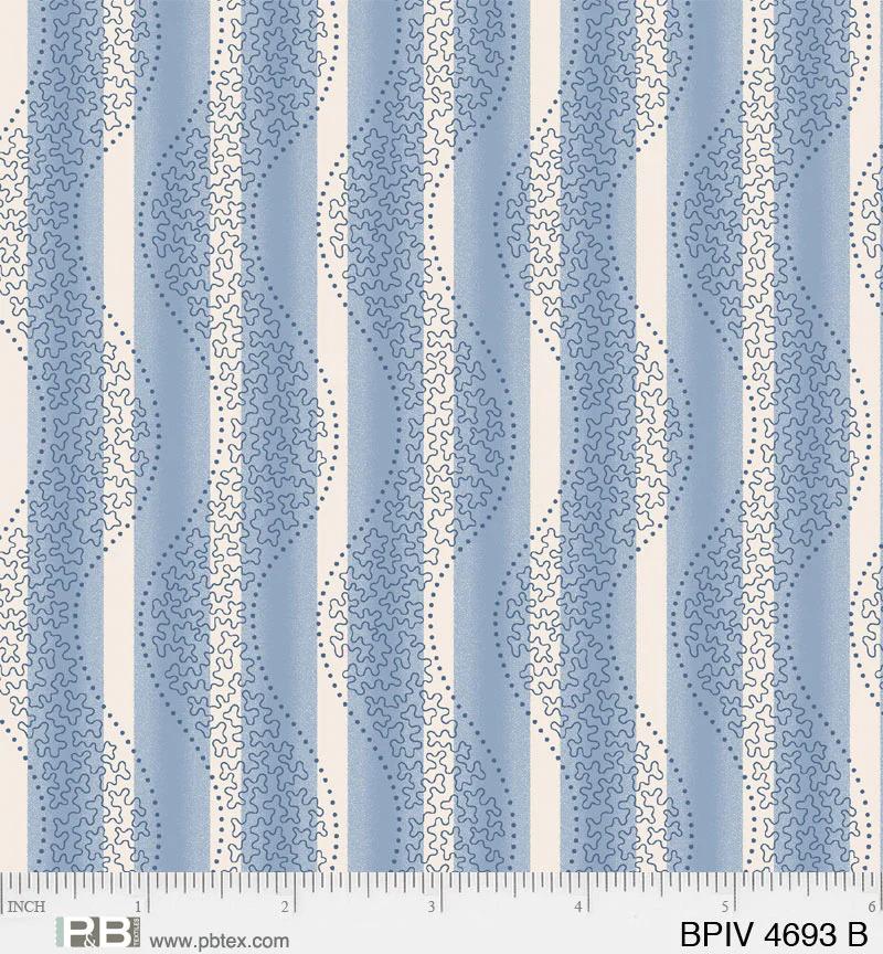 PB Belles Pivoines - 4693-B Blue - Cotton Fabric